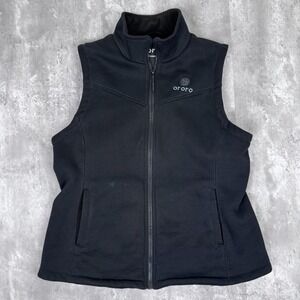 Ororo Heated Fleece Vest Womens Size Large Black Full Zip Work NO BATTERY